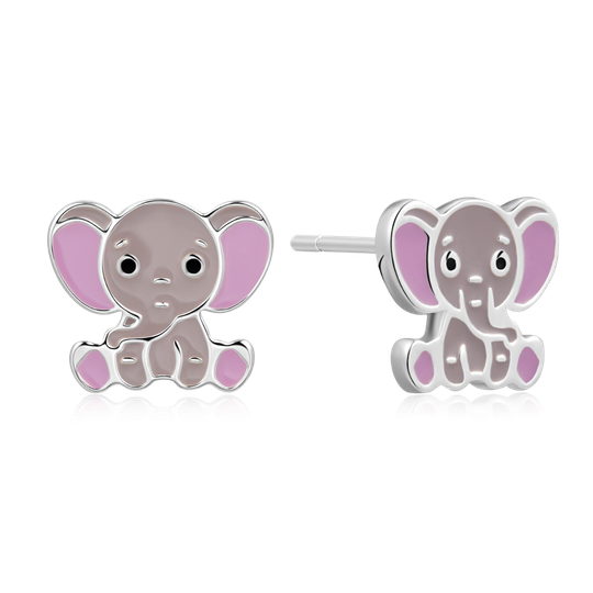 Støvring - Elephant earrings with enamel, silver