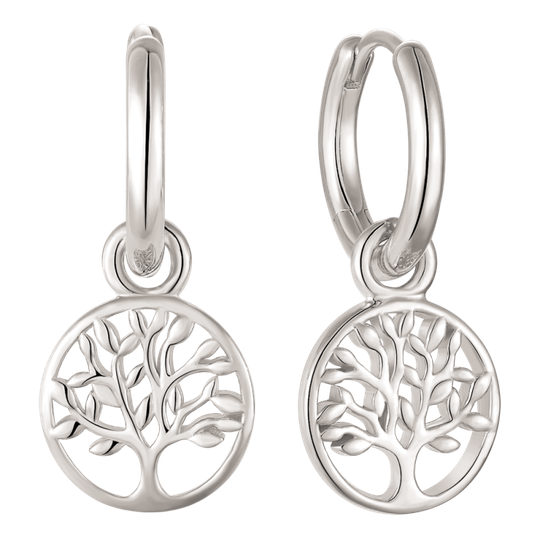Støvring - Hoops with Tree of Life, silver