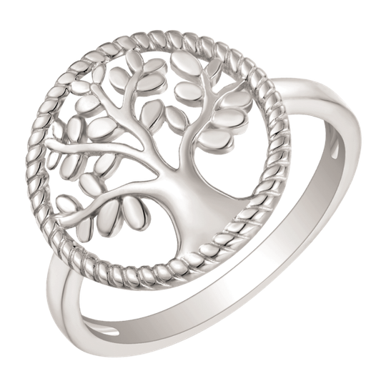 Støvring - Plain Tree Of Life ring in silver
