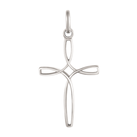 Støvring - Polished open silver cross