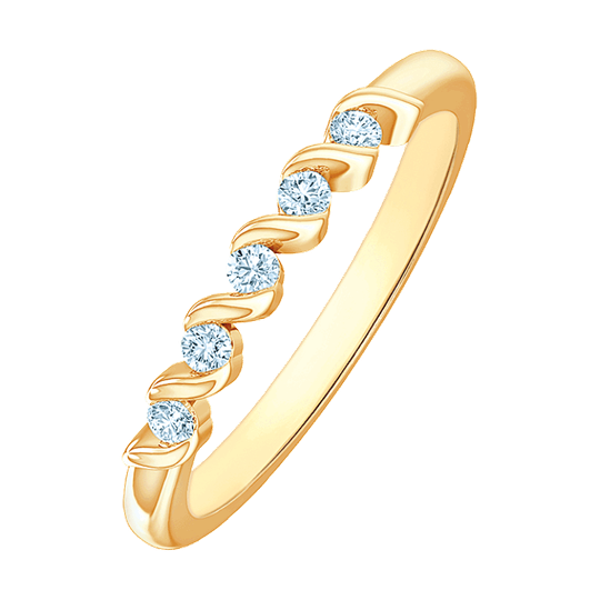 Støvring - 14ct goldring with 0,06ct diamonds