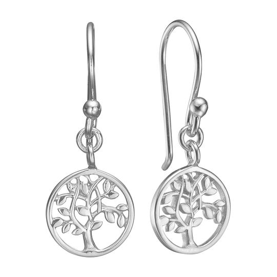 Aagaard - Tree of Life ear hangers, silver