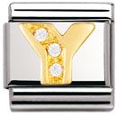 Nomination - 18 kt Y med zirkonia