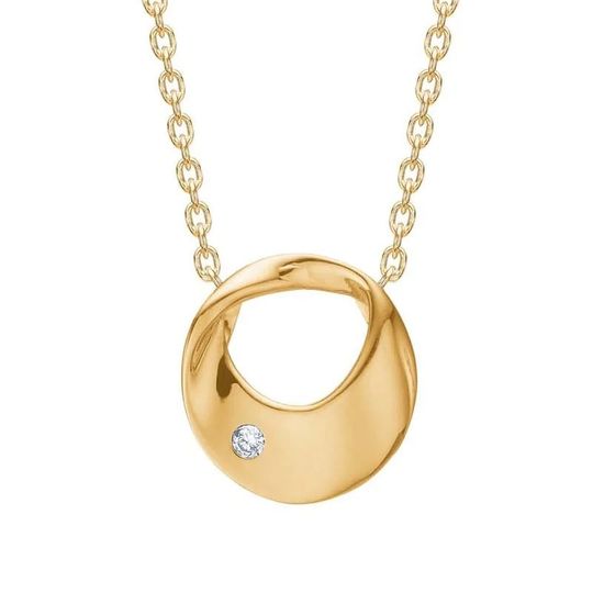 Siersbøl - Halskette aus 14 Karat Gold mit Diamant