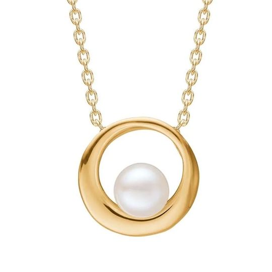Siersbøl - Halskette aus 14 Karat Gold mit Süßwasserperle