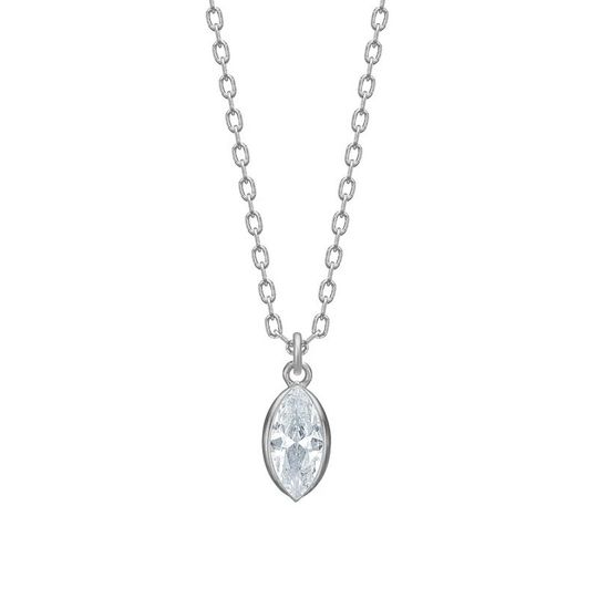 Joanli Nor - TildaNor Halskette aus Silber mit Zirkonia im Marquiseschliff