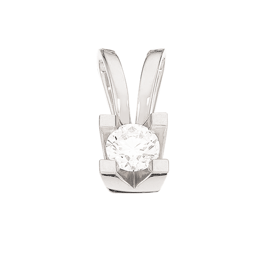 Kleopatra - Hvidguld diamant vedhæng