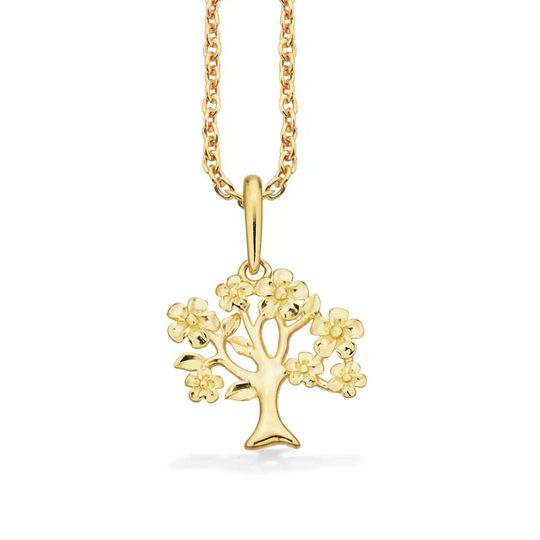 Scrouples - Lebensbaum-Anhänger aus 8 Karat Gold