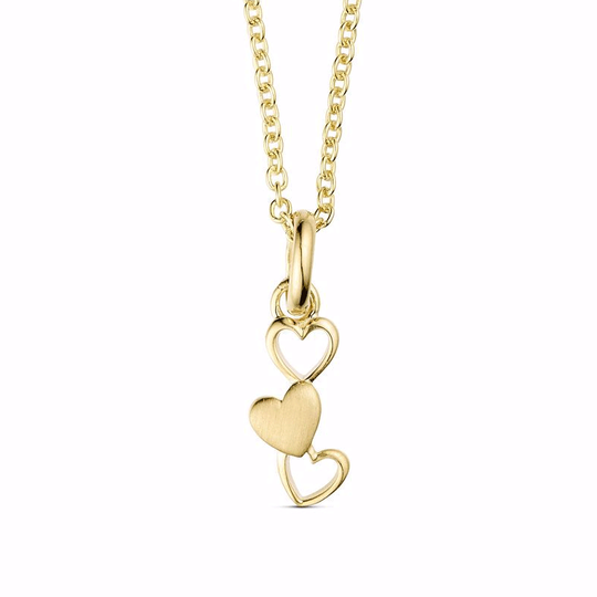 G&S - 3 Herzen anhänger aus 8 Karat Gold
