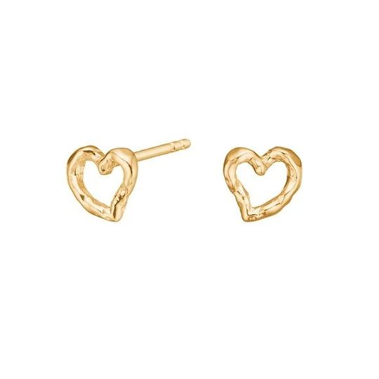 NOA Kids - Gold-Plated Open Heart Stud Earrings