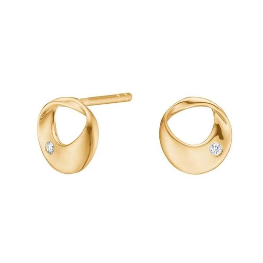 Siersbøl - Ohrstecker aus 14 Karat Gold mit Diamanten