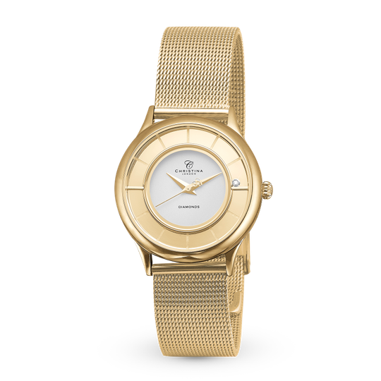Christina Jewelry - Collect watch mesh, gold plated.