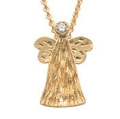 Heiring - Goldplated beautiful guardian engel pendant