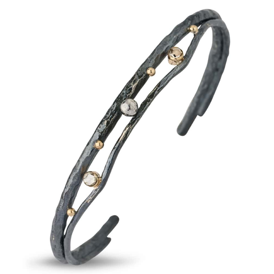 By Birdie - Brockwell Bangle, gold and silver