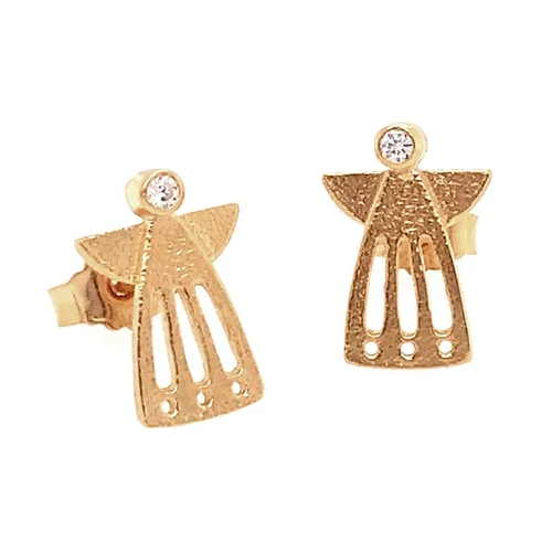Heiring - Open Angel with zirconia, gold plated
