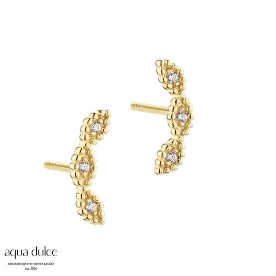 Aqua Dulce - Flowers Up The Ear Ohrstecker mit Zirkonia