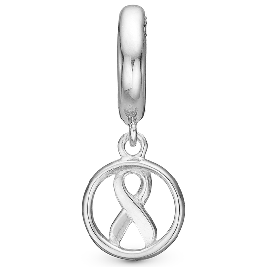 Christina - Beat Breast Cancer 2022 charm, silver - For leather bracelet