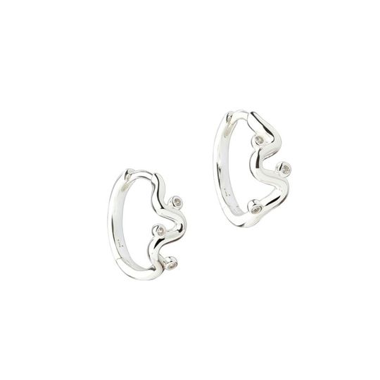 Aqua Dulce - Wavy Hoop Creolen aus Sterlingsilber