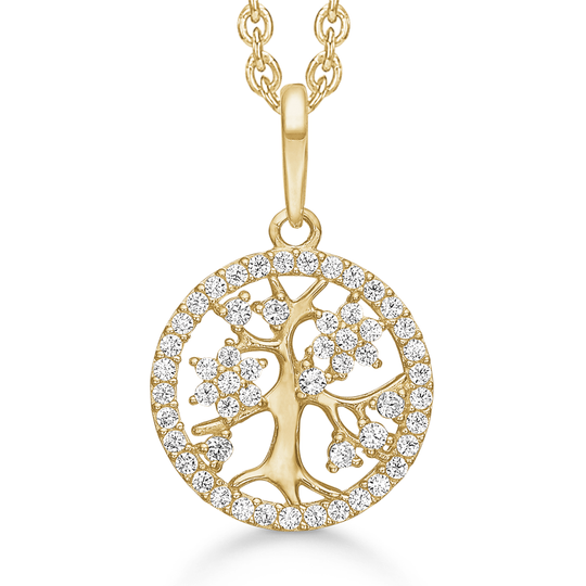 Støvring - Shiny Tree Of Life necklace, gold