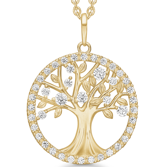 Støvring - Detailed Tree Of Life necklace, gold