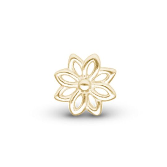 Christina Watches - Simple Flower Einzelner Ohrstecker aus vergoldetem Silber