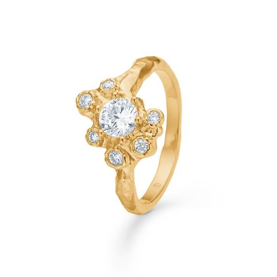 Studio Z – Lace Ring aus vergoldetem Silber mit Zirkonia