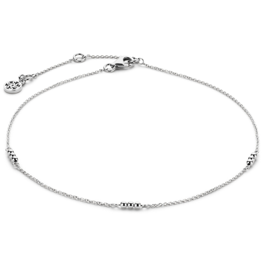 Spirit Icons - Mala anklet, white gold