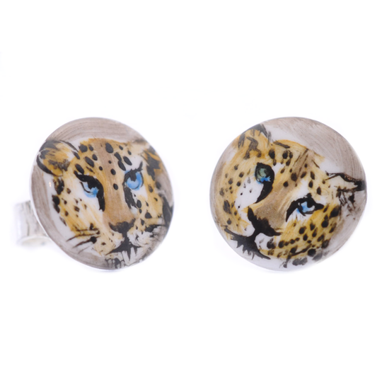 Beauty studs - Leopard porcelain earstuds