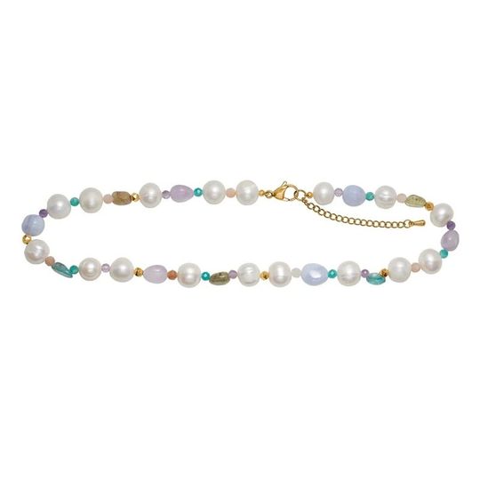 Nordahl Jewellery - Halskette mit Edelsteinen & Süßwasserperlen
