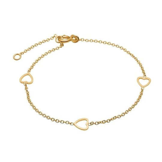NOA Kids - Kinderarmband aus 9 Karat Gold mit Herzen