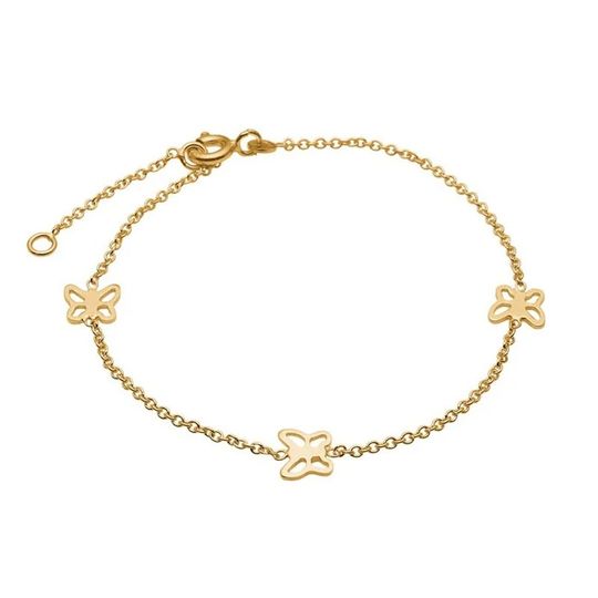 NOA Kids - Kinderarmband aus 9 Karat Gold mit Schmetterlingen