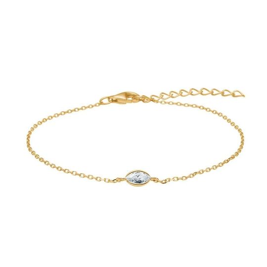 Joanli Nor - TildaNor Armband aus Vergodtem Silber mit Zirkonia im Marquiseschliff