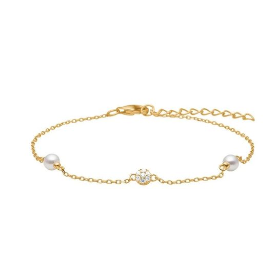 Joanli Nor - TiaNor Armband aus vergoldetem Silber mit Perle