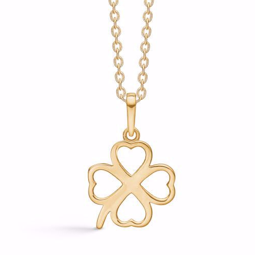 G&S Design - Necklace with four clover pendant, gold