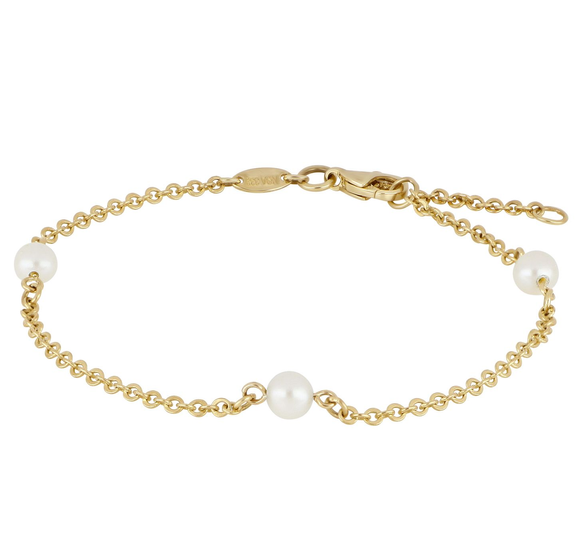 Siersbøl - Bracelet with fresh water pearls, gold 