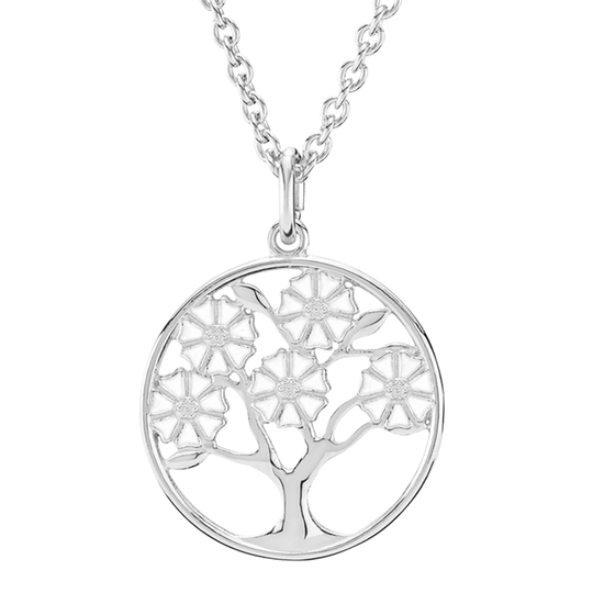 Lund Copenhagen - Tree of life, Daisy necklace, silver