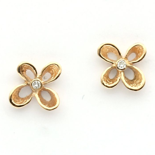 Per Borup - Violina ear sticks with 0,02 diamond, gold