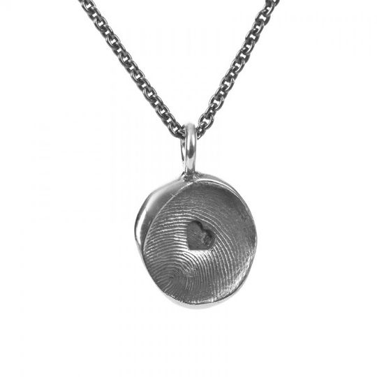 IDentity - Halskæde med aftryk & hjertesymbol, 80cm