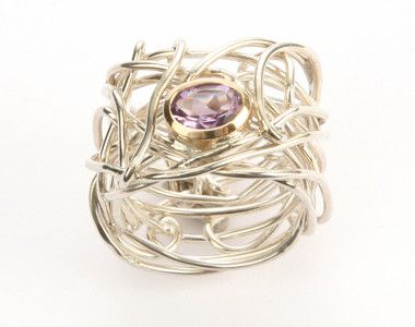 Silver Ring w. amethyst