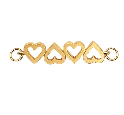 Heiring - Open heart for Bangle, gold plated