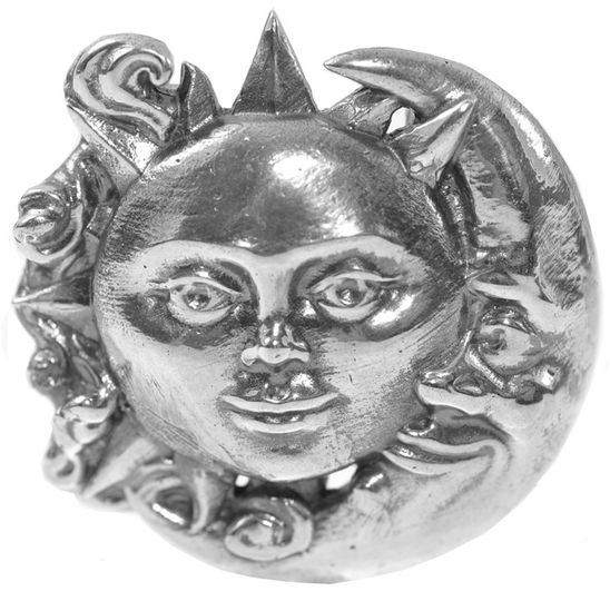 Beauty Beads - No Sun, No Moon larger double silver charm