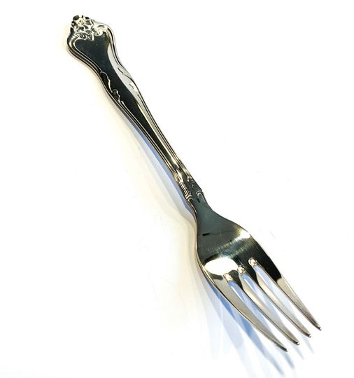 Gaffel i pletsølv 