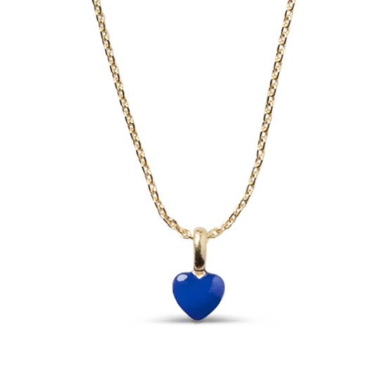 Enamel - Indigo Blue Herz Halskette 