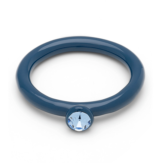 LULU Copenhagen - Color Ring Crystal in Blau