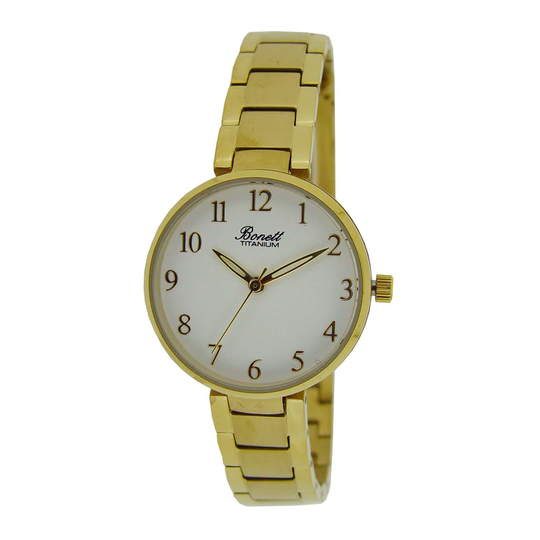 Bonett - Gold plated women's watch in titanium