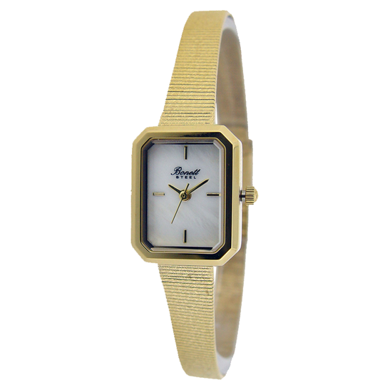 Bonett - Gold plated square women's watch