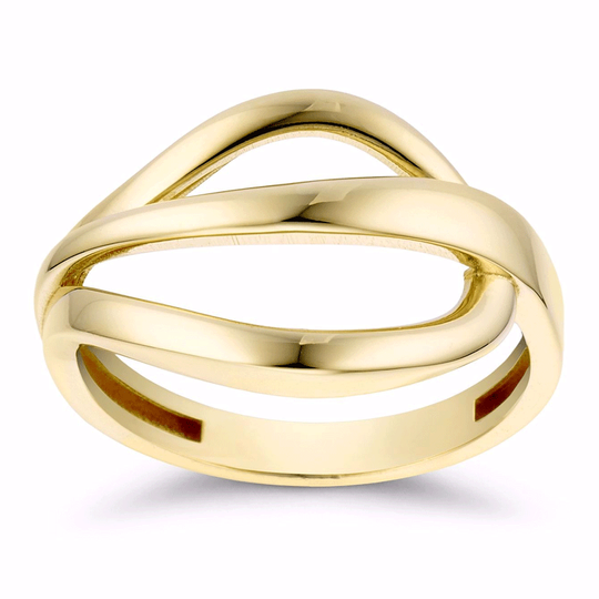  G&S - Breiter gedrehter Ring aus 8 Karat Gold
