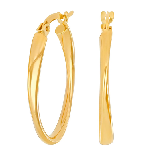 Siersbøl - 8kt Gold twisted hoops