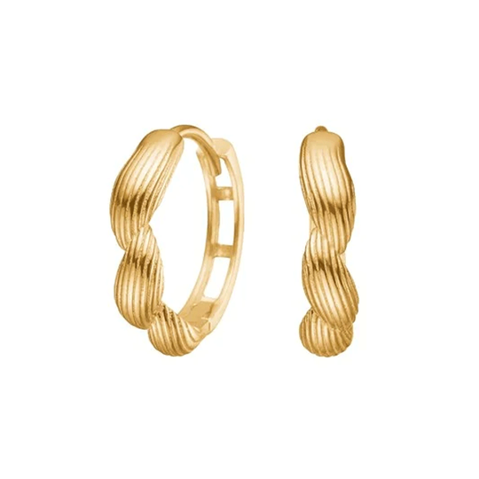 Siersbøl - 8 Karat Gold Creolen mit gedrehtem Design