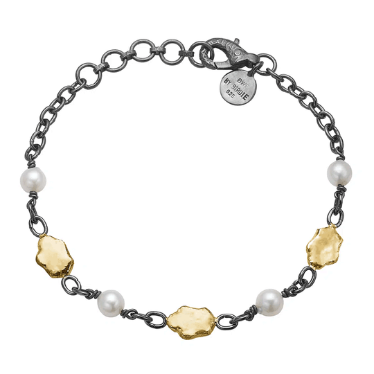 By Birdie - Ellen Pearl bracelet, gold and pearls